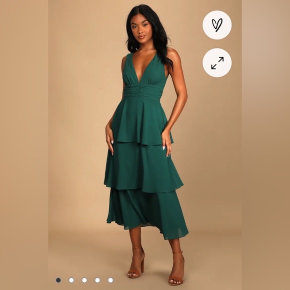 celebration time emerald green sleeveless tiered midi dress Lulus | Dresses | Lulus Celebration Time Emerald Greensleeveless Tiered Midi Dress Medium